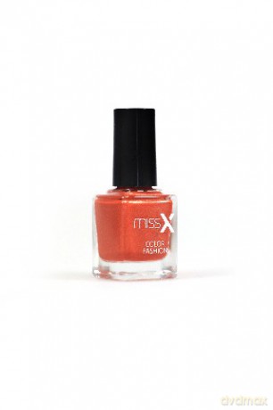 MISS X Lakier do paznokci 230 pomarańczowy brokat 8 ml