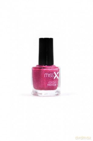 MISS X Lakier do paznokci 232 róż z brokatem 8 ml