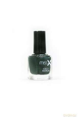 MISS X Lakier do paznokci 240 ciemnozielony brokat 8 ml