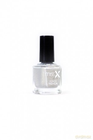 MISS X Lakier do paznokci 243 srebro brokat 8 ml