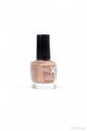 MISS X Lakier do paznokci 245 ciemno piaskowy brokat 8 ml