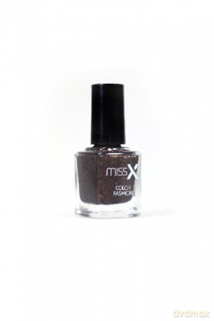 MISS X Lakier do paznokci 249 czarne złoto brokat 8 ml