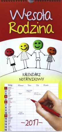Wesoła rodzina. Kalendarz notatnikowy ścienny 2015 [KALENDARZ]