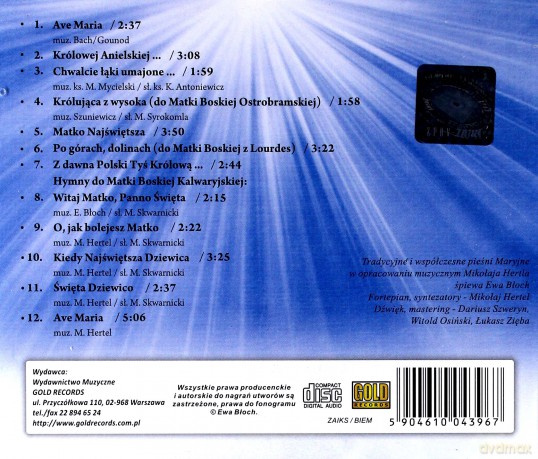 Ewa Błoch: Ave Maria - Pieśni Maryjne [CD]