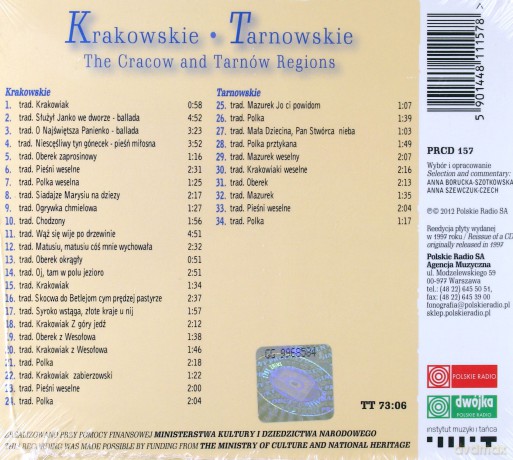 Muzyka źródeł vol. 8 Krakowskie, Tarnowskie [CD]