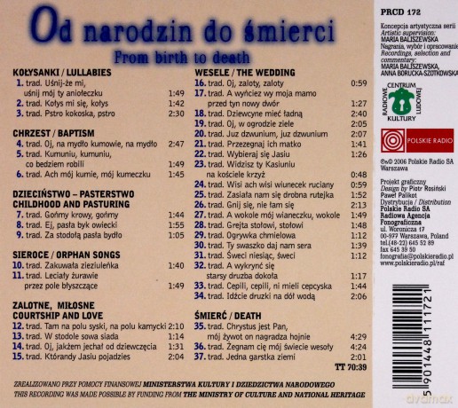 Od narodzin do śmierci Muzyka źródeł vol. 23 [CD]