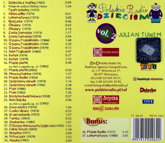 Polskie Radio dzieciom vol. 2 Julian Tuwim [CD]