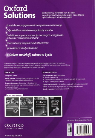Oxford Solutions Intermediate Workbook [KSIĄŻKA]