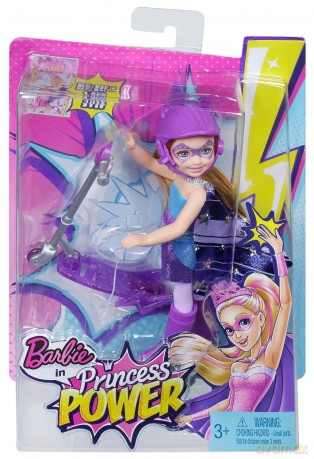 BARBIE Księżniczka na hulajnodze, niebieska