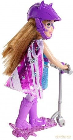 BARBIE Księżniczka na hulajnodze, niebieska