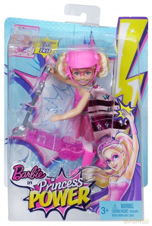 BARBIE Księżniczka na hulajnodze, różowa
