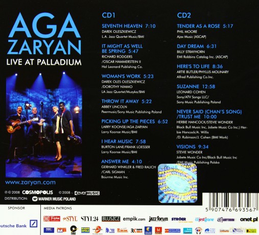 Aga Zaryan: Live At Palladium (digipack) [2CD]