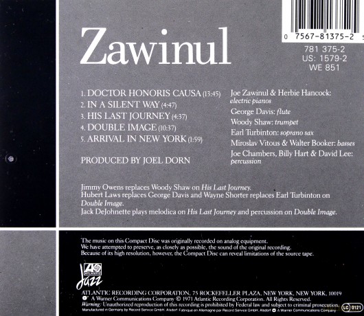 Joe Zawinul: Zawinul [CD]