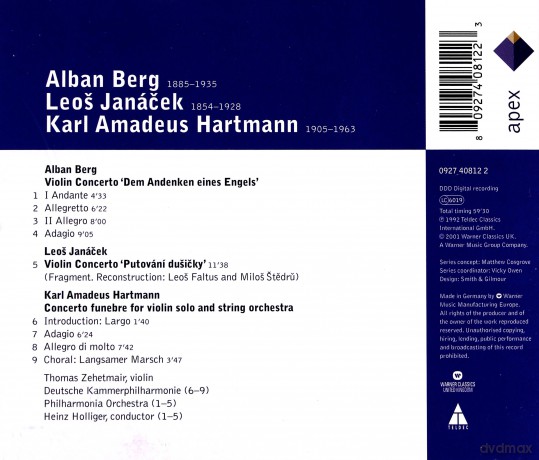Zehetmair/Deutsche Kammerphilh: Berg: Violin Concertos [CD]