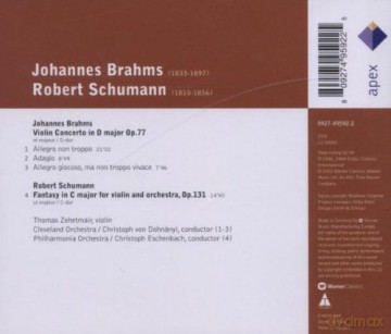 Thomas Zehetmair/Eschenbach/Po: Brahms: Violinkonzert/Fantasie C [CD]