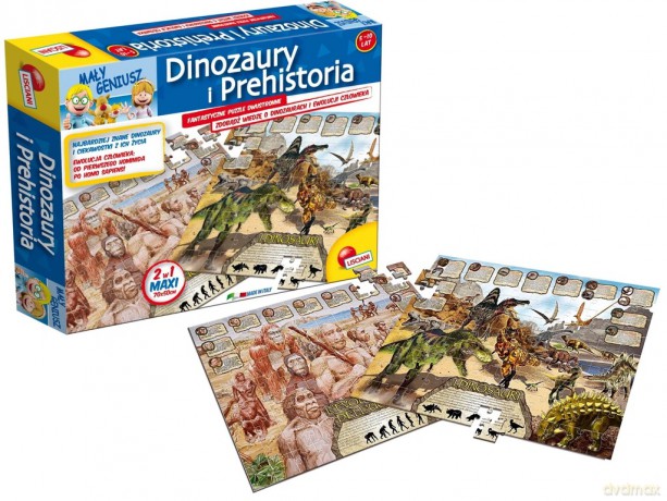 LISCIANIGIOCHI Geopuzzle dinozaury [GRA]