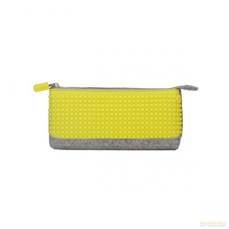 PIXELBAGS Piórnik szarożółty