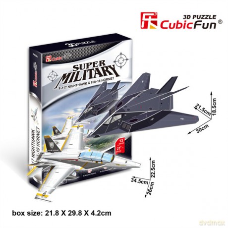 PUZZLE 3D F117 Nightawk&FA 18 HO [PUZZLE]