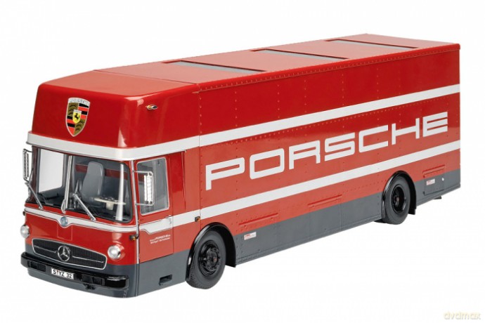 SCHUCO Racing Car Transporter Porsche [MODELARSTWO]