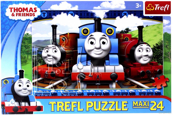 TREFL 24 el. Maxi Tomek, wesołe lokomotywy Tomek i Przyjaciele (14231) [PUZZLE]