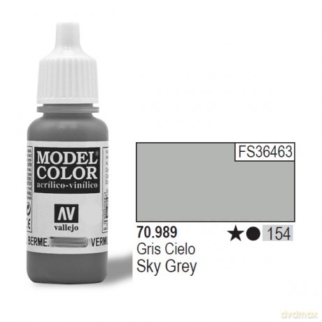 VALLEJO Farba Nr 154 Sky Grey Matt 17 ml [MODELARSTWO]
