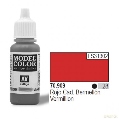 VALLEJO Farba Nr 28 Vermillion Red 17 ml [MODELARSTWO]
