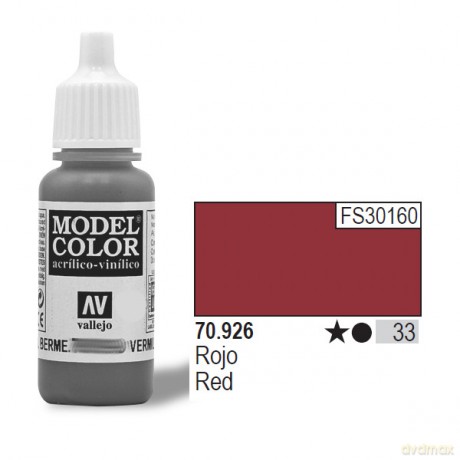 VALLEJO Farba Nr 33 Red Matt 17 ml [MODELARSTWO]