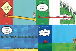 Pakiet Herve Tullet: Super Tata, UFO Kuku, Już jadę, Duży czy mały - Herve Tullet (twarda) [KSIĄŻKA]