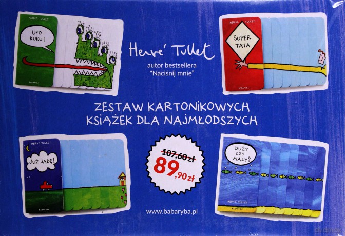 Pakiet Herve Tullet: Super Tata, UFO Kuku, Już jadę, Duży czy mały - Herve Tullet (twarda) [KSIĄŻKA]