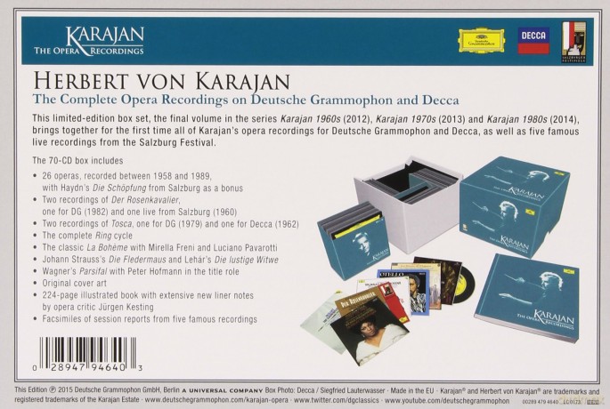 Herbert Von Karajan: The Opera Recordings [BOX] [70CD]