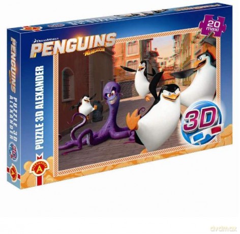 ALEXANDER Puzzle 3D 20 maxi - Pingwiny z Madagaskaru [PUZZLE]