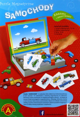 ALEXANDER Puzzle magnetyczne - Samochody [PUZZLE]