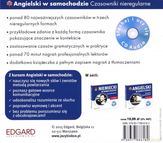 Angielski w samochodzie. Czasowniki nieregularne [KSIĄŻKA]+[CD]