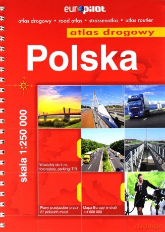 Atlas Drogowy EuroPilot. Polska 1:250 000 czerwony [KSIĄŻKA]