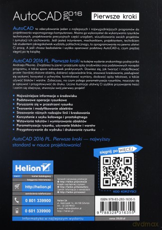 AutoCAD 2016 PL. Pierwsze kroki [KSIĄŻKA]