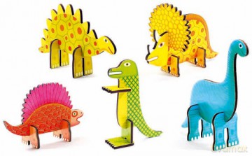 DJECO Puzzle przestrzenne - Dinozaury [PUZZLE]