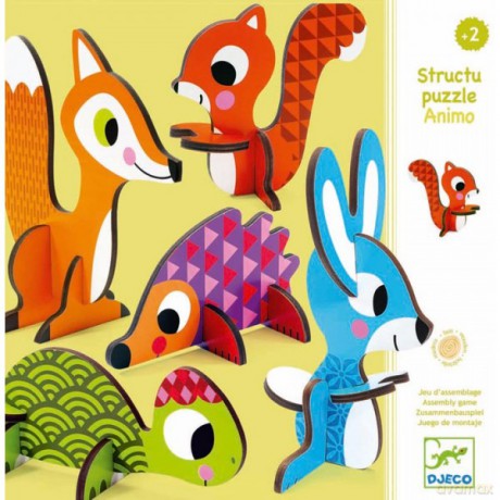 DJECO Puzzle przestrzenne - Zwierzęta [PUZZLE]