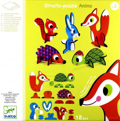 DJECO Puzzle przestrzenne - Zwierzęta [PUZZLE]