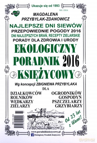 Ekologiczny Poradnik Księżycowy 2016 [KSIĄŻKA]