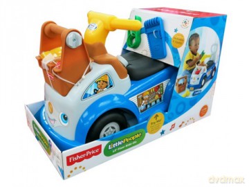 Jeździk Little People z koszem zakupowym