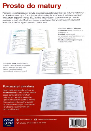 Matematyka LO 1 Prosto do matury Podręcznik Zakres podstawowy i rozszerzony [KSIĄŻKA]