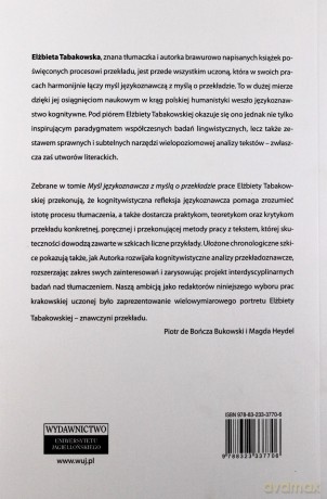 Myśl językoznawcza z myślą o przekładzie [KSIĄŻKA]