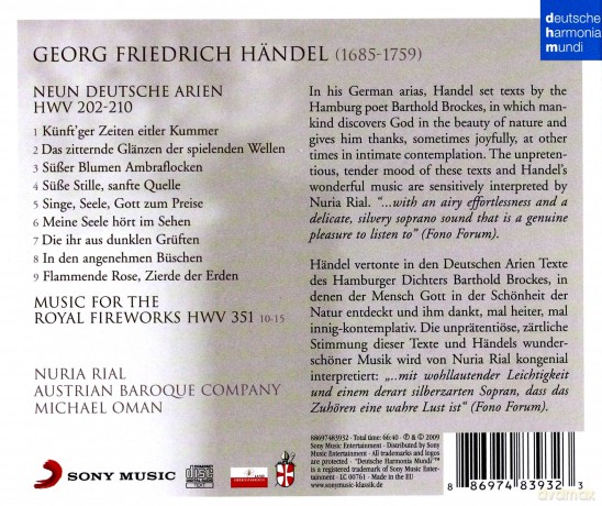 Nuria Rial: Handel: Deutsche Arien [CD]