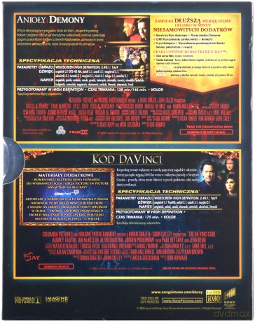 Anioły i demony / Kod Leonarda da Vinci [4xBlu-Ray]