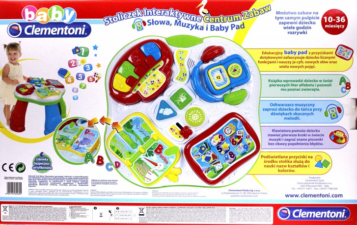 CLEMENTONI Stoliczek - Interaktywne Centrum Zabaw