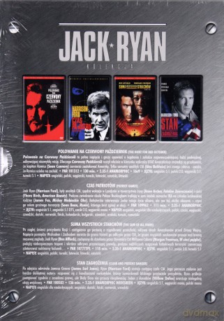 Jack Ryan: Polowanie na Czerwony Październik / Czas patriotów / Stan zagrożenia / Suma wszystkich strachów [BOX] [4DVD]
