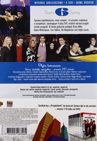 Przyjaciele edycja jubileuszowa sezon 6 [4DVD]