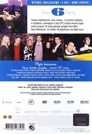 Przyjaciele edycja jubileuszowa sezon 6 [4DVD]