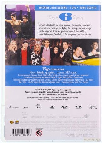 Przyjaciele edycja jubileuszowa sezon 6 [4DVD]