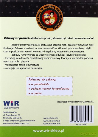 Zabawy z rymami. Rymowanki zgadywanki zielony [KSIĄŻKA]